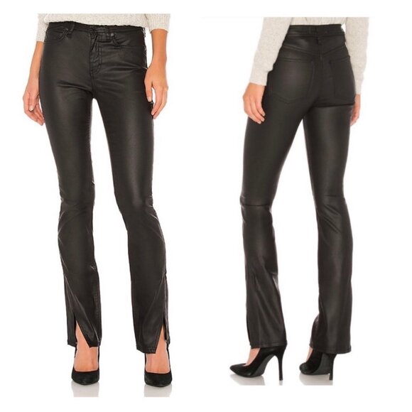NEW Free People We the Free Spellbound Coated Bootcut Jeans Black Size 25 NWT